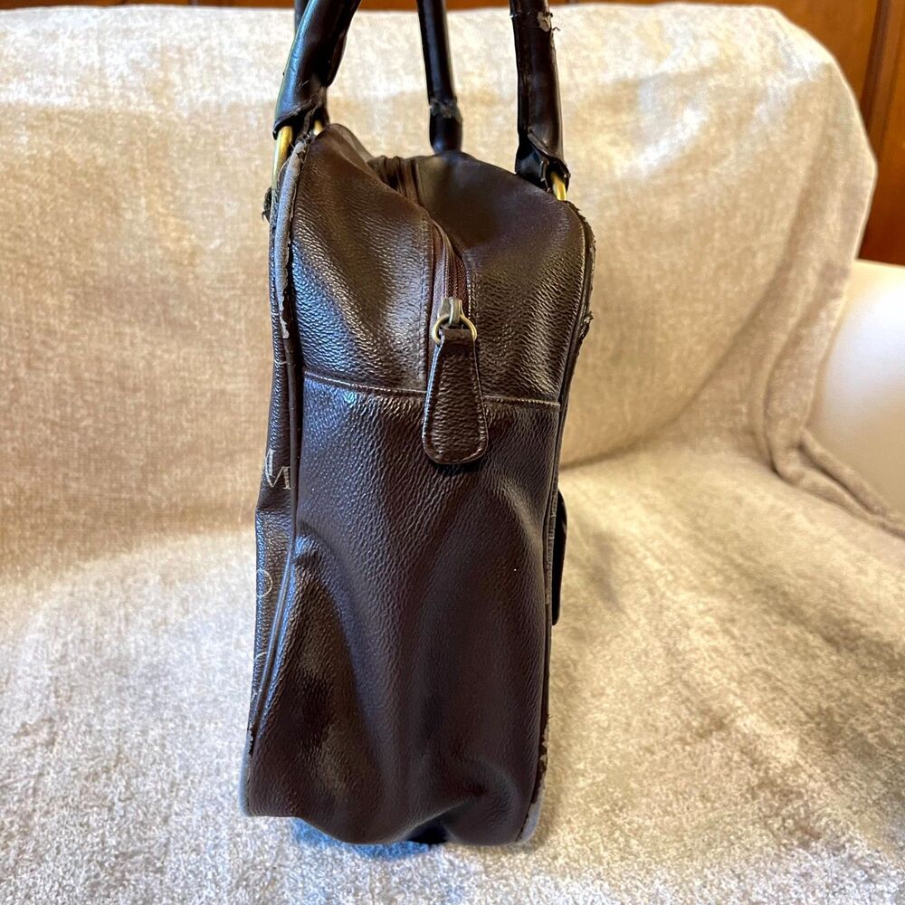 Disney Mickey Mouse Monogram Brown Satchel Handbag‎ Purse - Picture 5 of 6